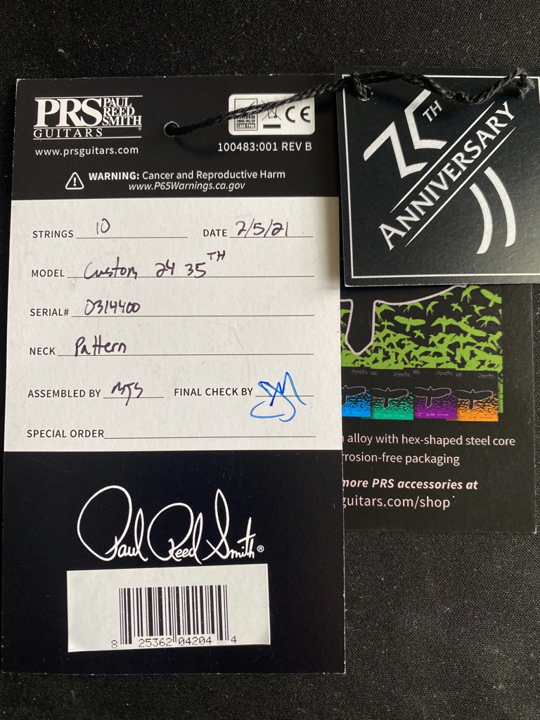 PRS Custom 24 Yellow Tiger gallery view 6